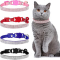 Weewooday 4 Pieces Rhinestones Cat Collars Breakaway Cat Collar by Weewooday