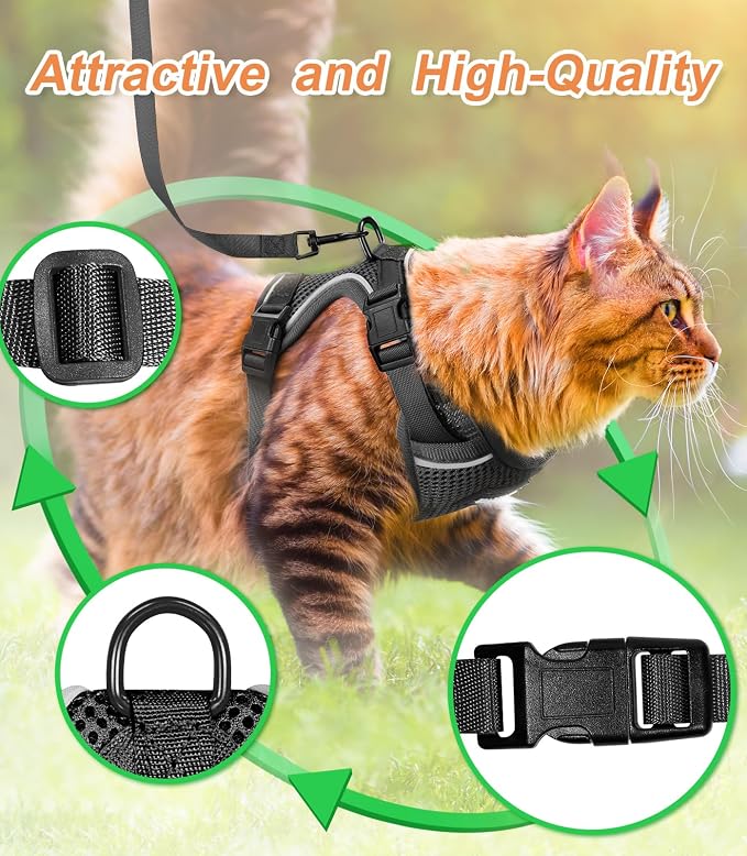Halypet Cat Harness and Leash Set Escape Proof Soft Adjustable Cat Leash - Image 7