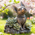 Dog Statue, Solar Garden Statues, Dog Decor by IVCOOLEGardenDecor-GiftChoice