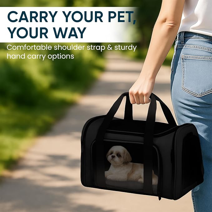 Pet Travel Carrier Bag – Airline Approved Soft-Sided Dog & Cat Carrier - Image 7