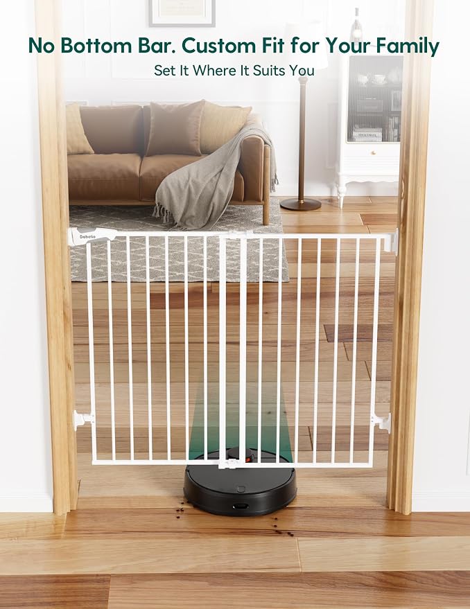 Babelio Baby Gate for Stairs, Kitchen & Doorways, No Bottom Bar| Easy - Image 2