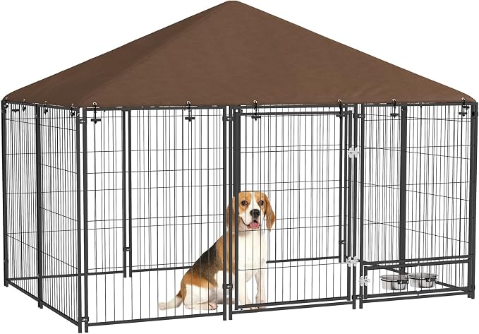 PawHut Outside Dog Kennel, 6.9' x 4.6' x 5' Puppy Play Pen by PawHut