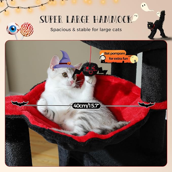 PAWZ Road Large Cat Tree, 41 Inches Gothic Cat Tower - Image 4