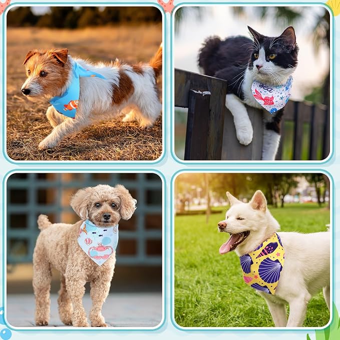 100 Pcs Dog Bandanas Bulk Hawaiian Dog Bandanas Summer 3 Sizes Washable - Image 5