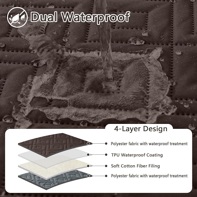 hyha Waterproof Dog Blanket, Soft Pet Bed Blankets, Waterproof Sofa Couch Cover - Image 2