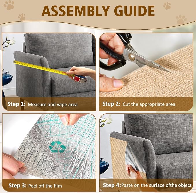 Cat Scratch Furniture Protector – DIY Climb Scratch Mat, Cat Scratch Pad - Image 6