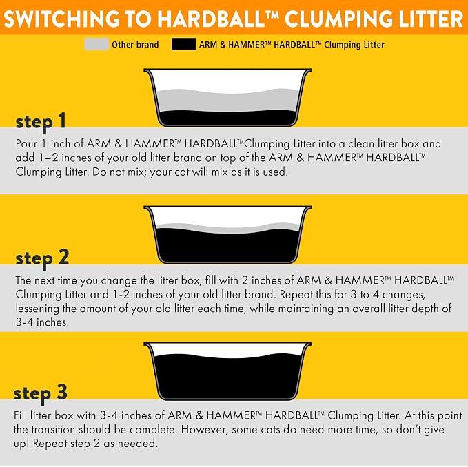 ARM & HAMMER Hardball Lightweight Platinum Multi-Cat Clumping Cat Litter Odor - Image 9