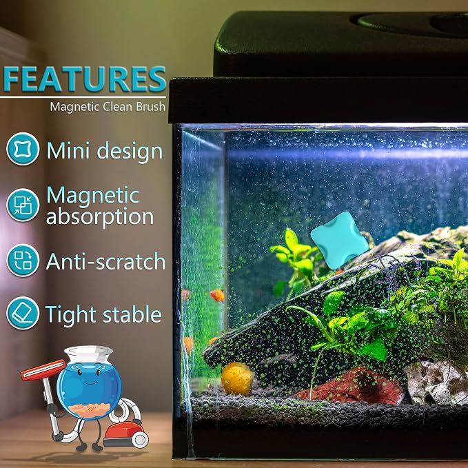 Magnetic Aquarium Fish Tank Glass Algae Scrapers Glass Cleaner Scrubber Clean - Image 5
