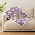 Waterproof Blanket for Dog Puppy Cat, Cute 3D Textured Flower Dog Blanket for by Yaning