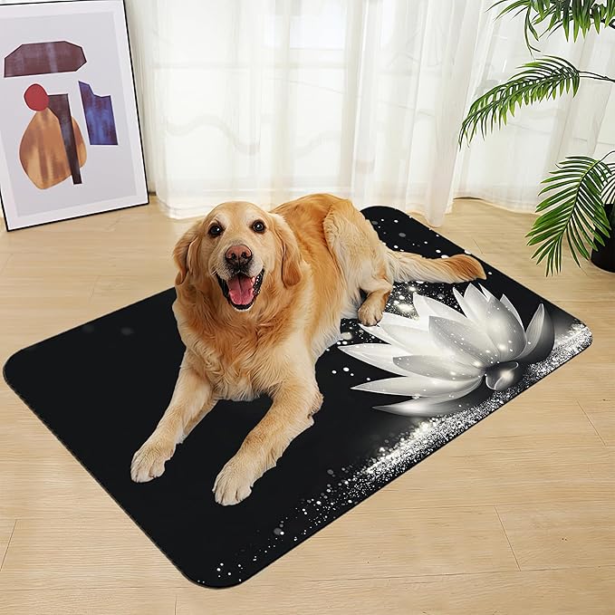 Magic White Lotus Pet Feeding Mat–Christmas Stocking Quick Dry Absorbent Dog - Image 7