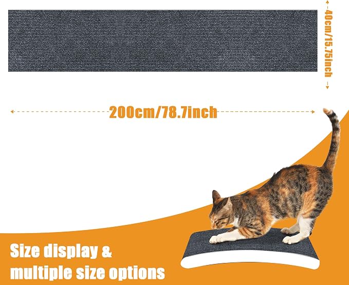 Cat Scratching mat Self-Adhesive, Trimmable Furniture Protector - Image 2