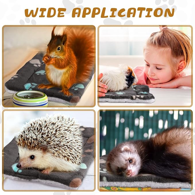 Tuanse 4 Pack Ultra Soft Dog Cat Bed Mat Small Animal Guinea Pig Bed - Image 3