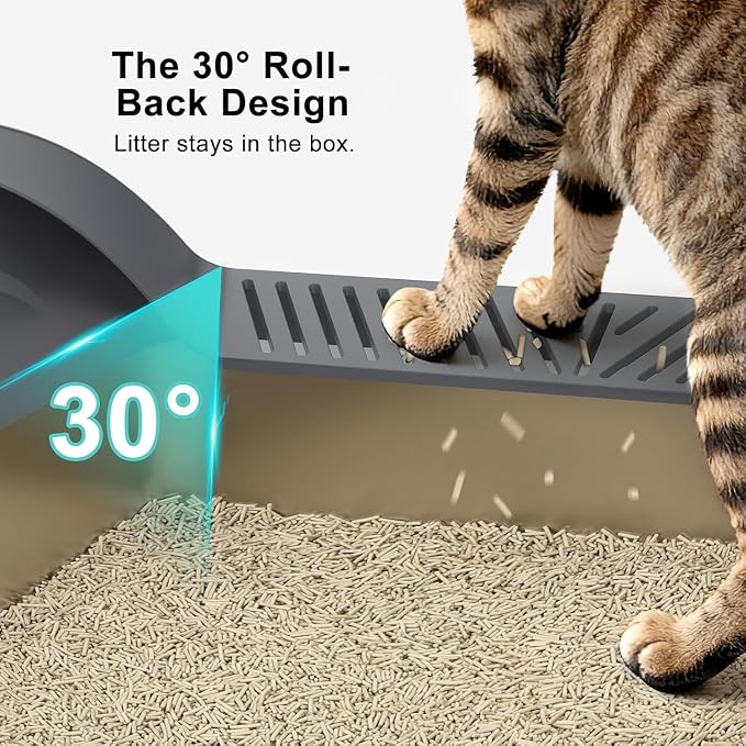 2 Pack Stainless Steel Litter Box | XL Enclosed Cat Litter Boxes - Image 3