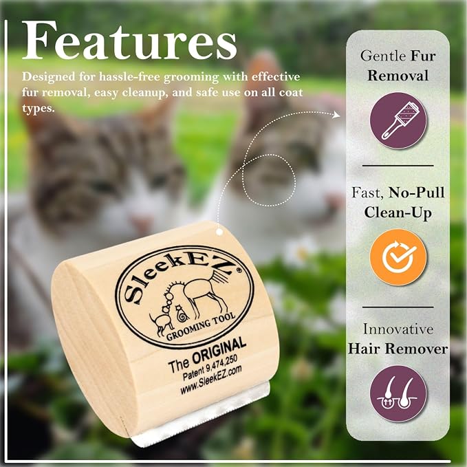SleekEZ Cat Brush for Shedding & Cat Brushes for Indoor Cats | Pet Brush for - Image 2