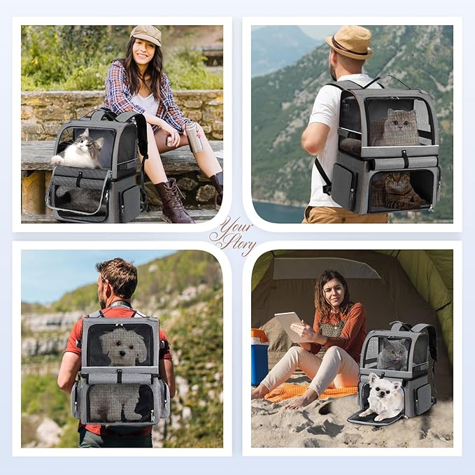 Lekebobor Double Cat Backpack Carrier - Image 6