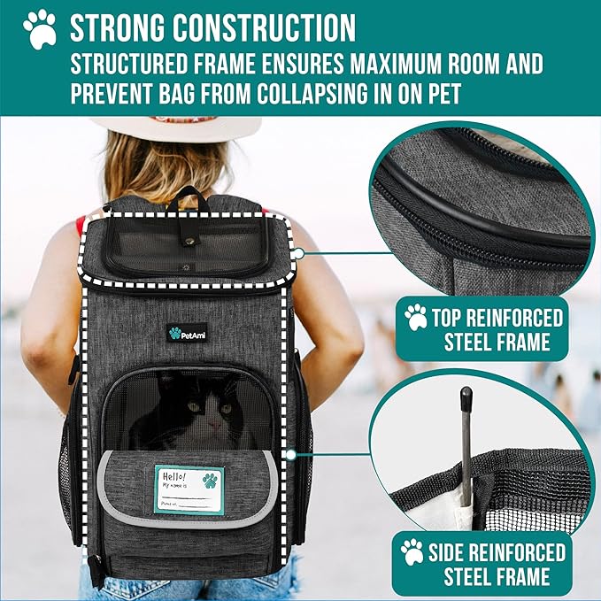 PetAmi Dog Backpack Carrier, Airline Approved Cat Backpacks - Image 5