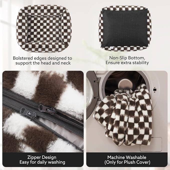 JOEJOY Small Dog Bed for Small Dogs, Rectangle Washable Orthopedic Corduroy - Image 3