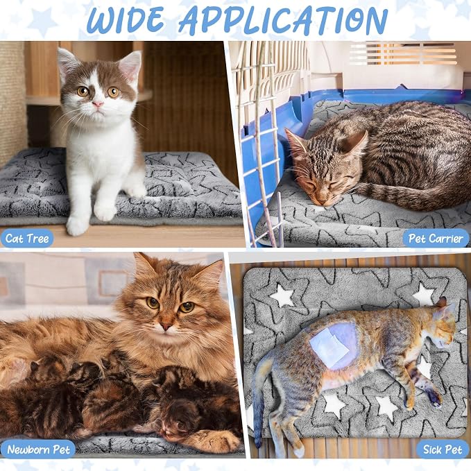 VitalCozy 2 Pack Self Warming Cat Mat Self Heating Pad Bed Reversible Machine - Image 4
