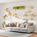 Cat Wall Shelves, 18-in-1 Solid Wood Wall-Mounted Cats Furniture Set by Homiflex