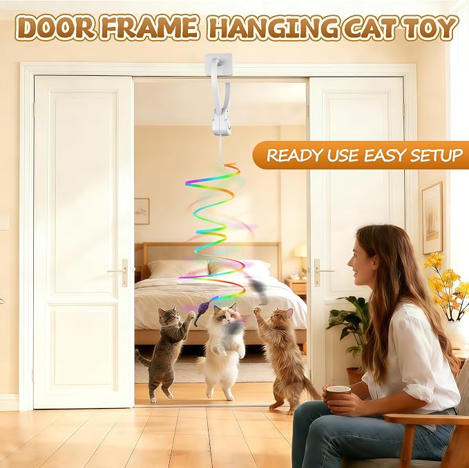 Interactive Cat Toys for Indoor Cats, Automatic Hanging Electric Cat Teaser - Image 3