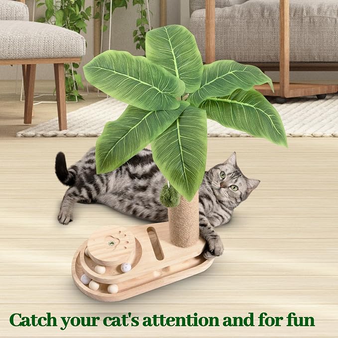 Meowoou Cat Scratching Post Cat Scratcher Interactive Toy - Image 6