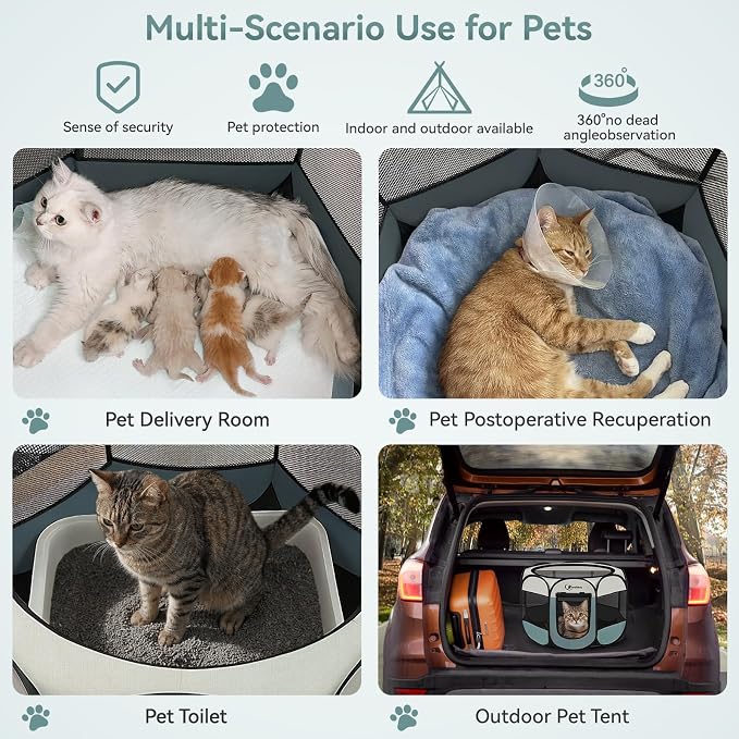 Dog Cat Playpen, Puppy Pet Playpen Indoor - Image 4