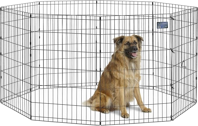 MidWest Homes for Pets Folding Metal Dog Exercise Pen, Indoor/Outdoor Playpen by MidWestHomesForPets