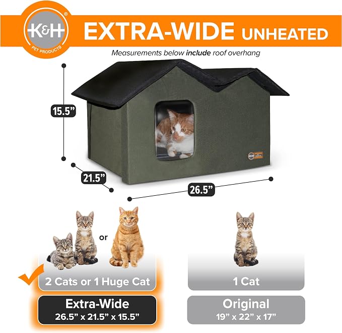 K&H Pet Products Extra-Wide Outdoor Cat House - Image 5