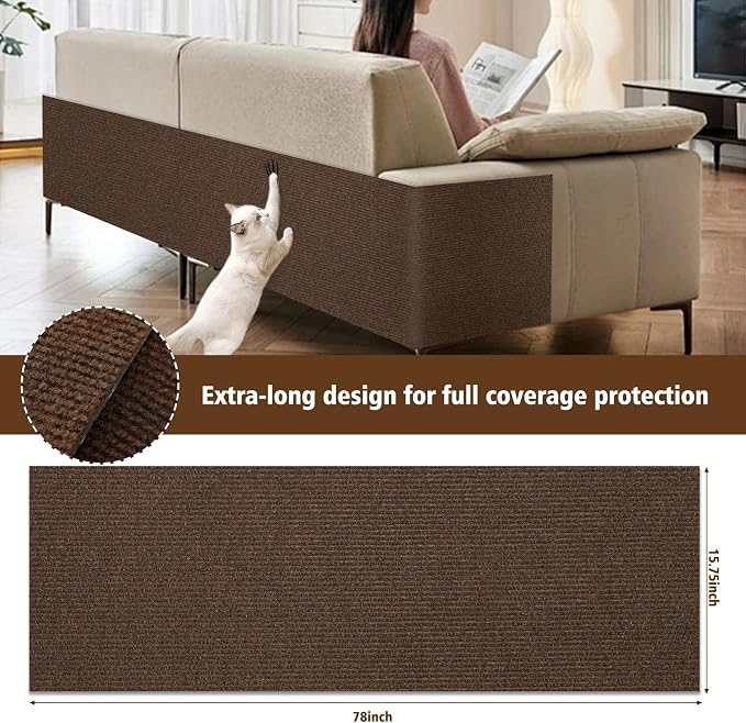 Cat Scratch Furniture Protector – DIY Climb Scratch Mat, Couch Protector from - Image 3