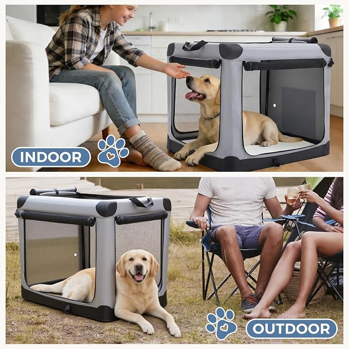 DUMOS Dog Crate 30 Inch Travel Cat Pet Carrier - Image 4