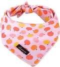 ARING PET Halloween Dog Bandanas, Cotton Pink Pumpkin Pet Bandanas Cute by ARINGPET