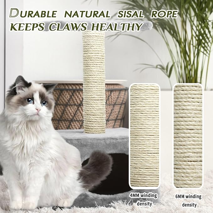 Cat Sisal Rope 164-Feet 4mm for Scratcher Repair and Replace Scratching Post - Image 4