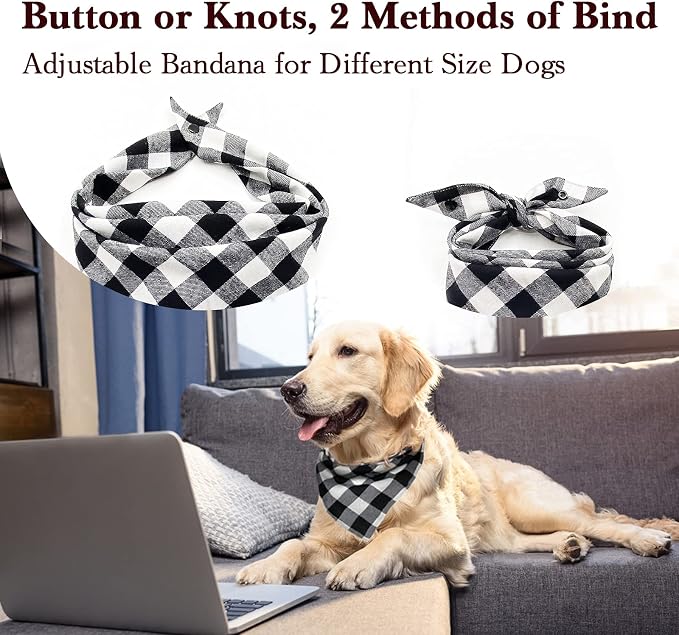 Plaid Bandana Triangle Scarf by Brand - Image 2