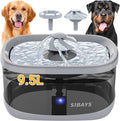 SIBAYS 9.5L Dog Water Fountain for Large Dogs, 2.5Gal Large Capacity Pet Water by SIBAYS