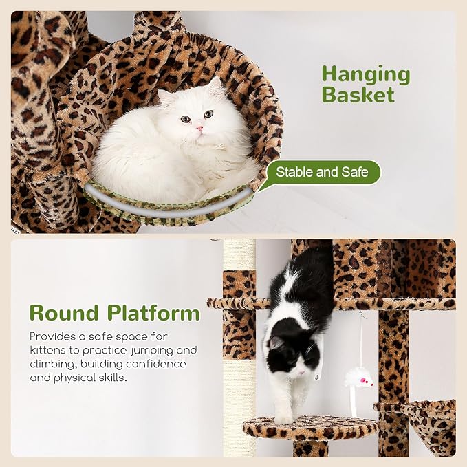 Globlazer Cat Trees and Towers for Multiple Adult Cats, 82-inch XXL Tall Cat - Image 5