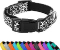 Reflective Dog Collar, Adjustable Soft Neoprene Padded Nylon Pet Collars by PWOD