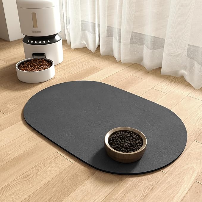 Absorbent Dog Mat for Food & Water Bowl by MontVoo