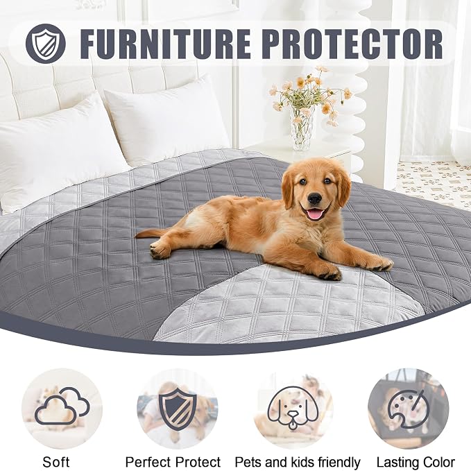 Smiry Waterproof Dog Bed Cover Blanket 82x102, Soft Reversible Pet Blanket - Image 8