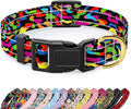 Reflective Dog Collar for Large Dogs, Cute Boho Adjustable Heavy-Duty Nylon by TMOODEL