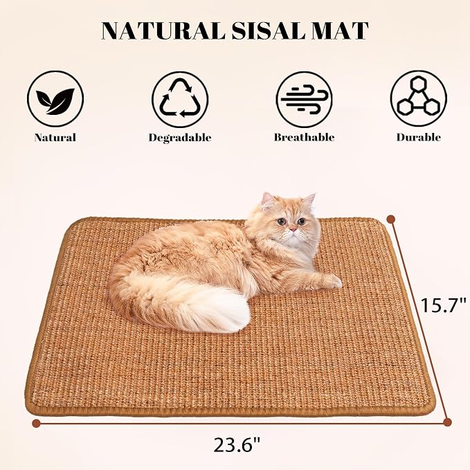 CHEERPALS Sisal Cat Scratcher Mat - Image 2