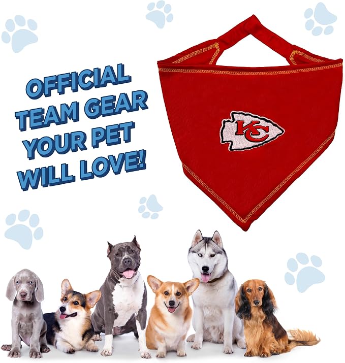 Pets First NFL Kansas City Chiefs TIE Bandana, Small/Medium. Dog Bandana Scarf - Image 7