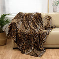 Bnuitland Leopard Print Fleece Flannel Throw Blanket by BNUITLAND