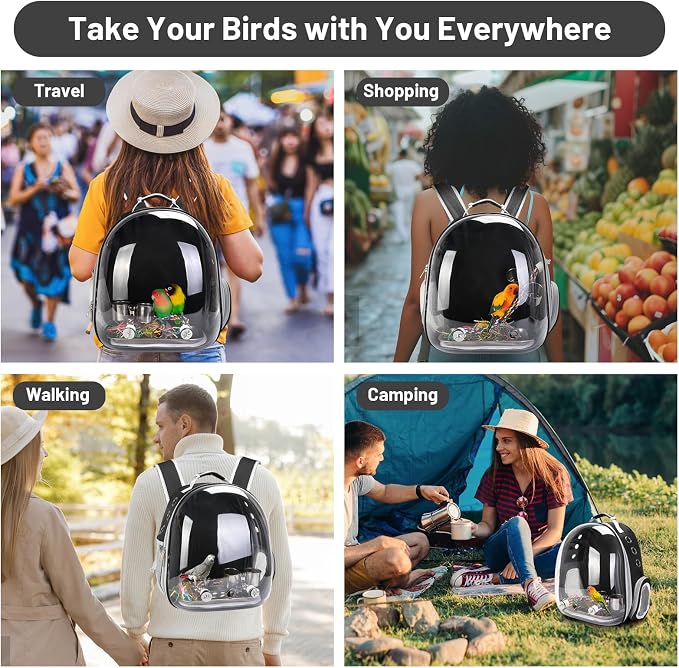 Bird Backpack Carrier, Travel Bird Cage - Image 8