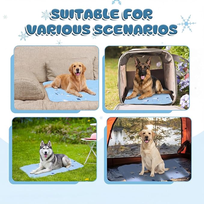 Nuanchu Dog Stroller Cooling Mat Waterproof Outdoor Pet Cooling Mat Washable - Image 6