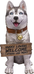 DWK Front Porch Dog Outdoor Welcome Sign Decorative Statue | Cute Dog Welcome by DWK