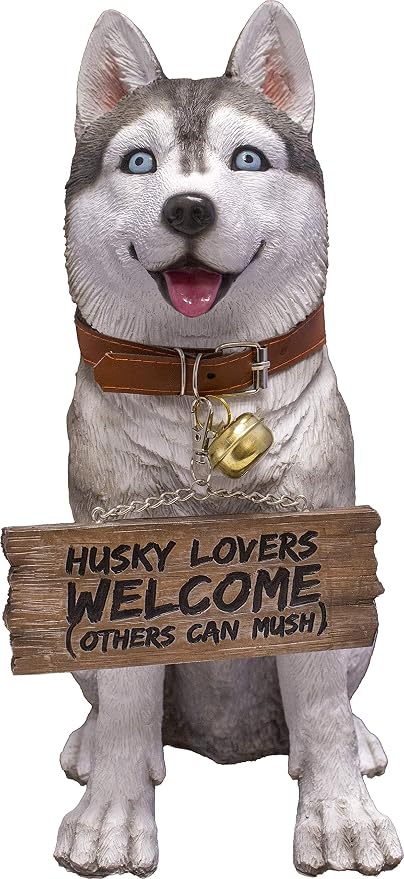 DWK Front Porch Dog Outdoor Welcome Sign Decorative Statue | Cute Dog Welcome by DWK