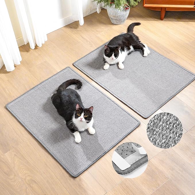 Cat Scratcher Mat, Natural Sisal Cat Scratch Pad by Conlun
