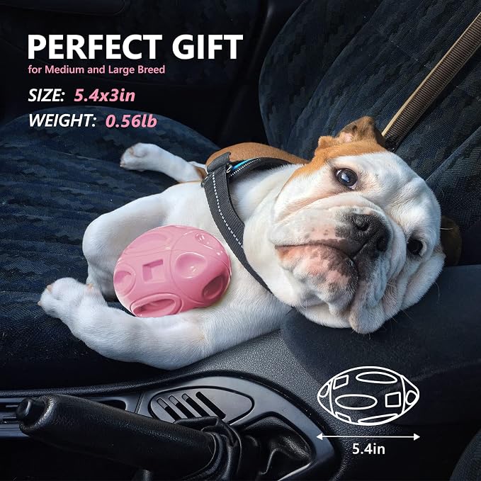 EASTBLUE Squeaky Dog Toys for Aggressive Chewers: Rubber Puppy Chew Ball - Image 6