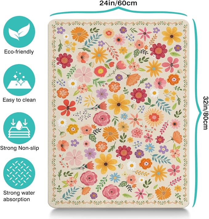 Pet Feeding Mat for Floors Waterproof Dog Mat for Food and Water Absorbent - Image 4