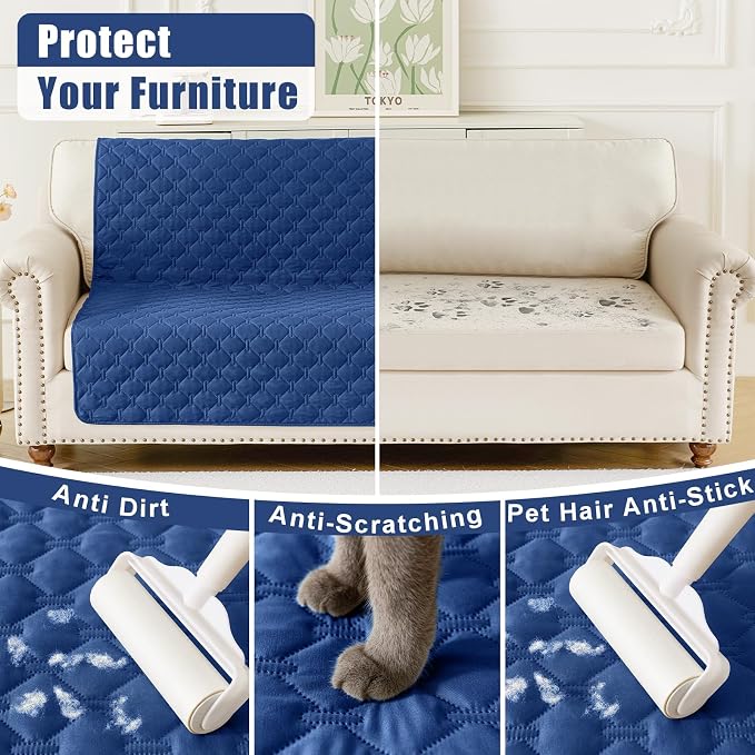 Smiry Waterproof Dog Bed Cover Blanket, Soft Reversible Pet Blanket, Washable - Image 4